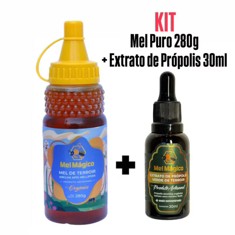 Escolha Seu Kit Imunidade: 1 Mel 280+Própolis ou 3x Extrato De Própolis Verde