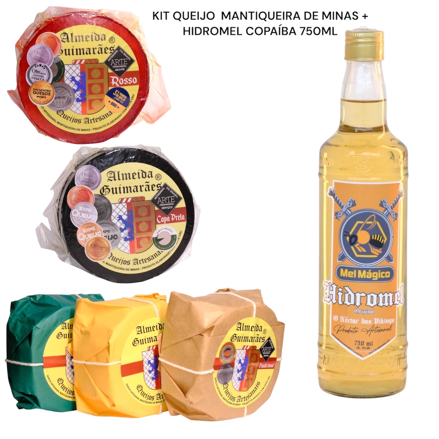 Kit Queijo Da Mantiqueira Premiado Almeida Guimarães + Hidromel 750ml