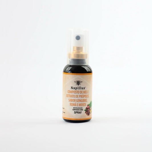 Spray de Mel, Romã, Gengibre, Própolis e Menta Napillus 30ml