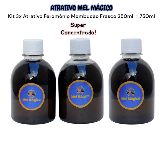 Kit 3un Atrativo Abelha Mombucão Frasco 250ml