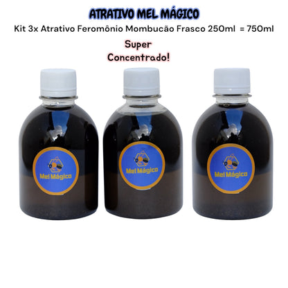 Kit 3un Atrativo Abelha Mombucão Frasco 250ml