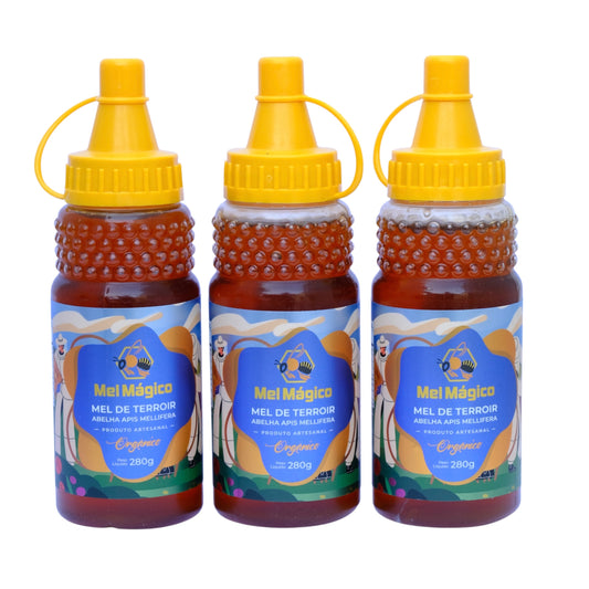 Kit 3un Mel Puro Bisnaga 280g