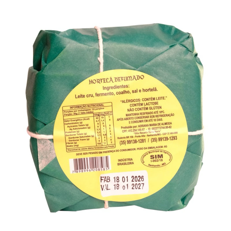 Kit Queijo Parmesão Defumado com Hortelã 500g + Mel Jupará 140g